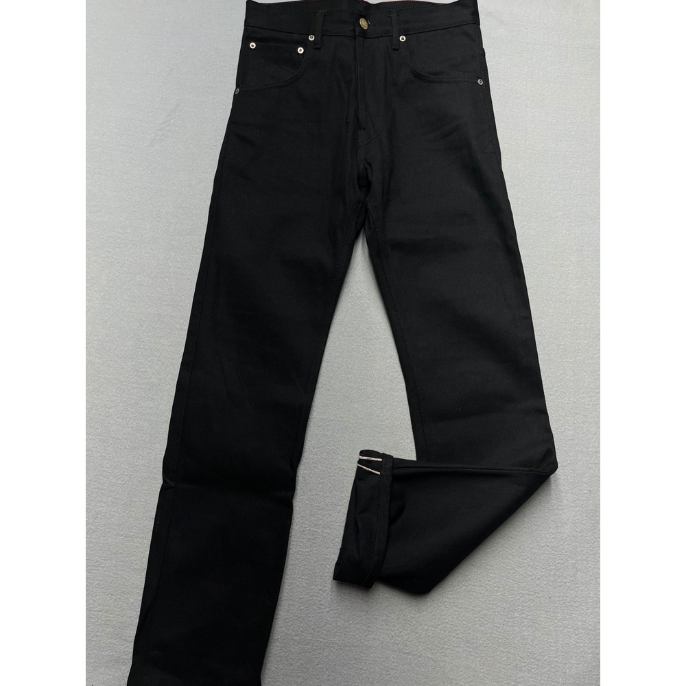 Eat Dust Raw Selvedge Denim Jeans 28x34 Unworn Black Made In Portugal"‎